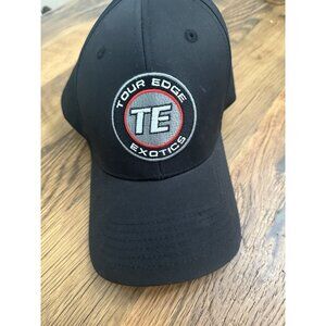 Tour Edge Exoctics TE center logo baseball hat black adjustable Golf